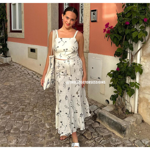 ZARA BLOGGER FAVE!!! Co-Ord Set Tied Crop Top + Maxi Skirt NWT - Picture 4 of 16